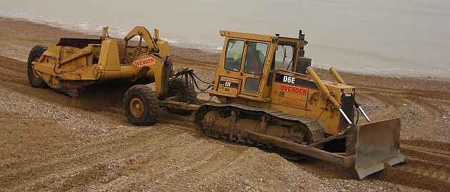 Bulldozer and box